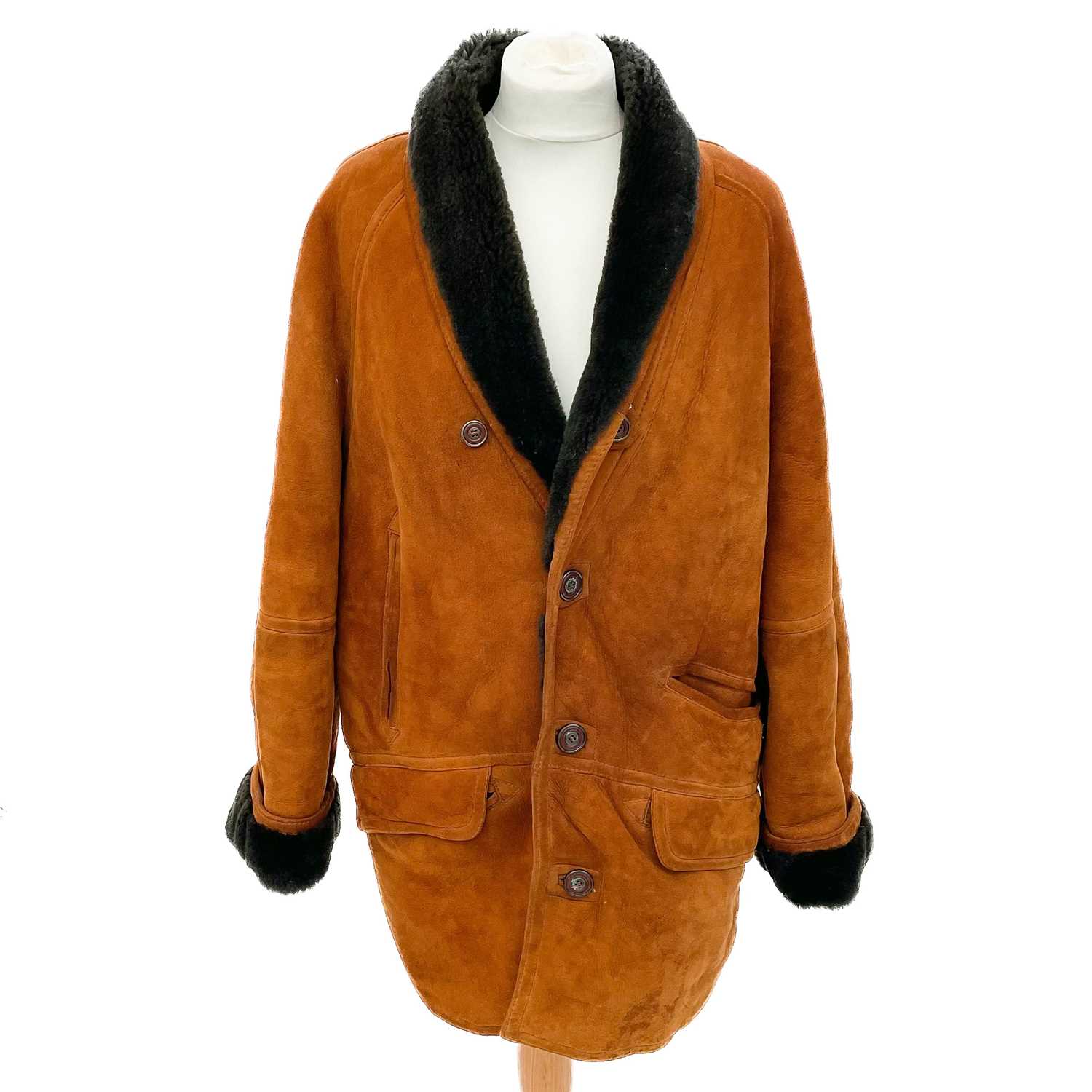 An Italian made sheepskin coat by Valozzer.