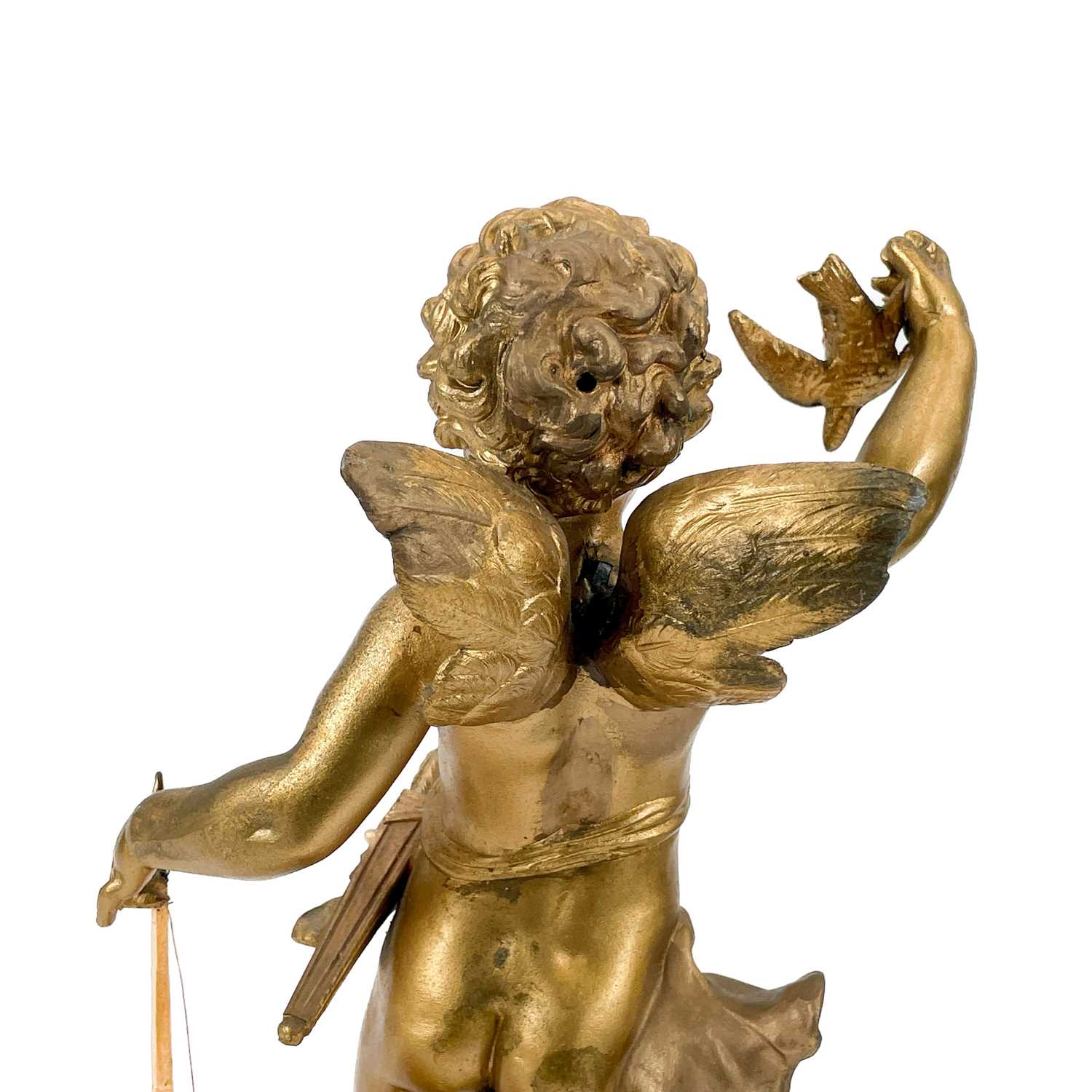 A French spelter figure of Cupid. - Image 10 of 13