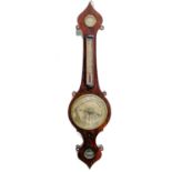 An early Victorian rosewood wheel barometer.