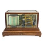 A mahogany cased barograph.