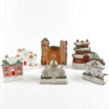 A group of five Victorian Staffordshire cottages.