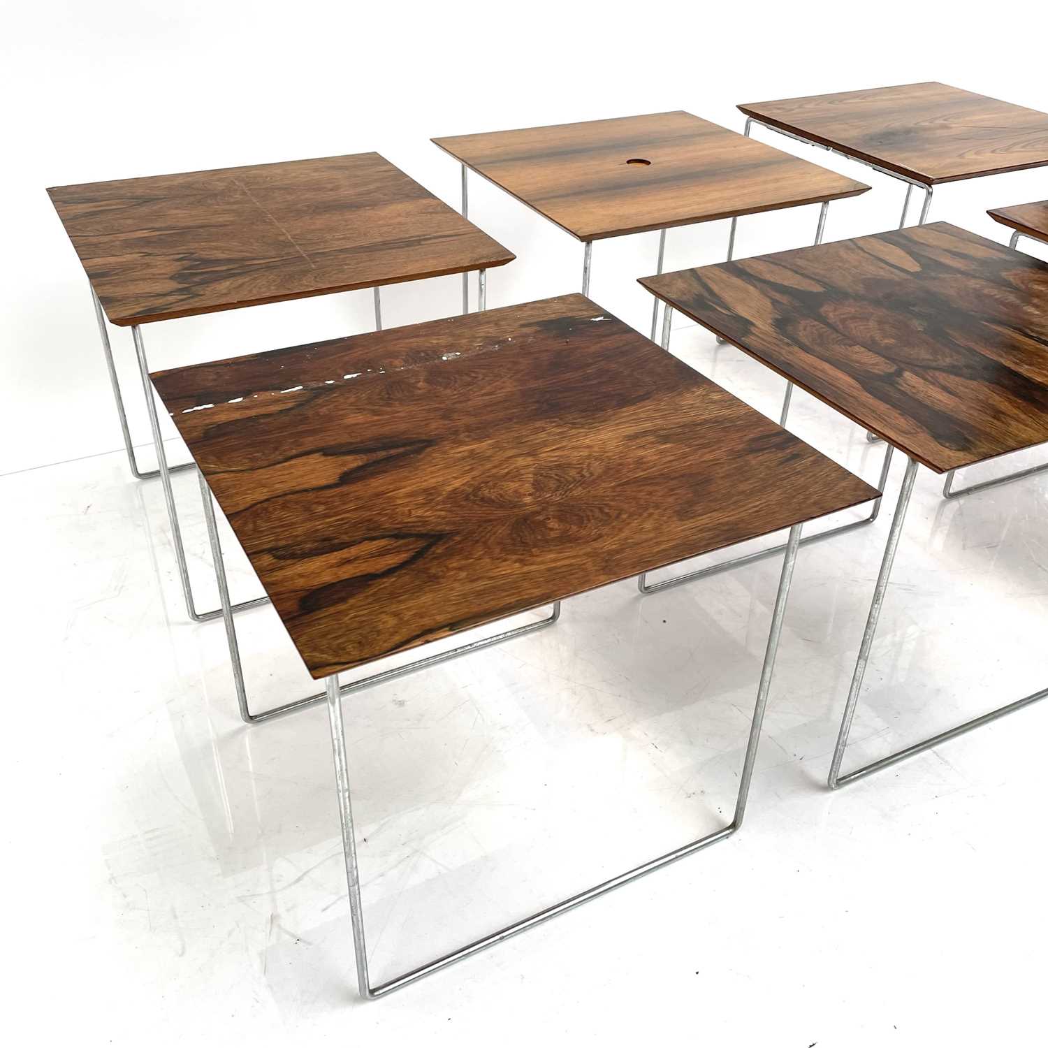 A Danish rosewood cube table nest set by G P Farum. - Image 4 of 14