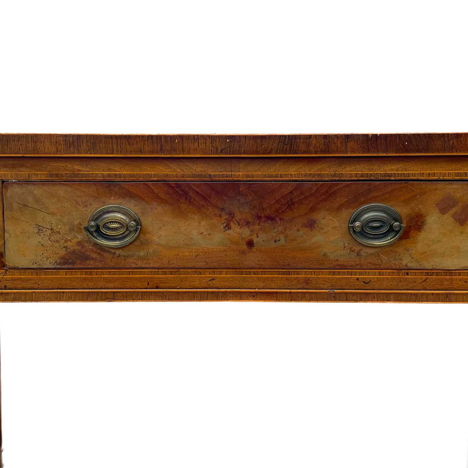 A George III mahogany and inlaid side table, possibly Irish. - Image 9 of 9