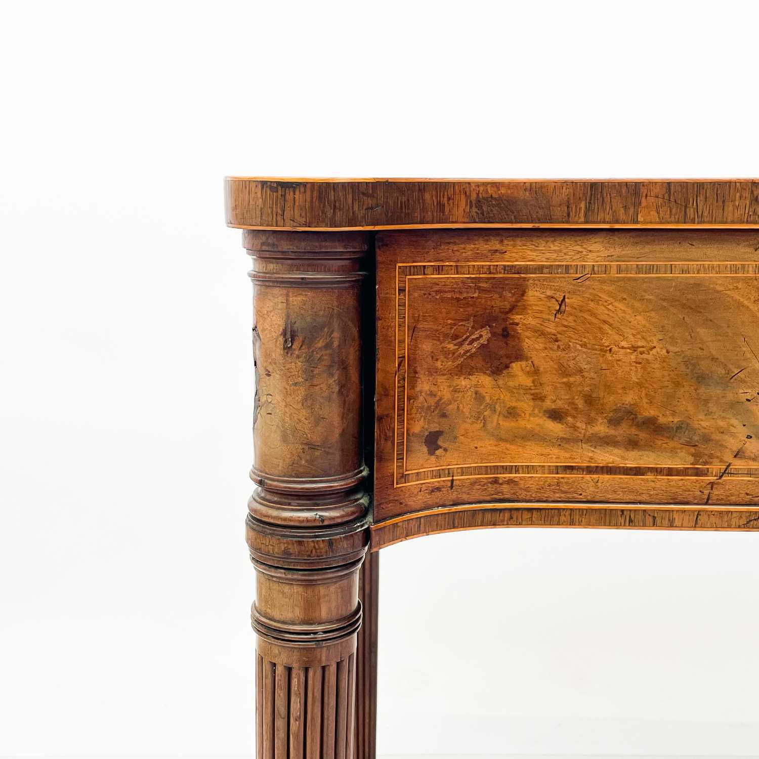 A George III mahogany and inlaid side table, possibly Irish. - Image 4 of 9