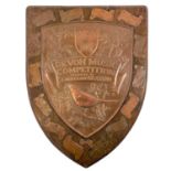 A Newlyn copper trophy shield for the Devon Music Competition
