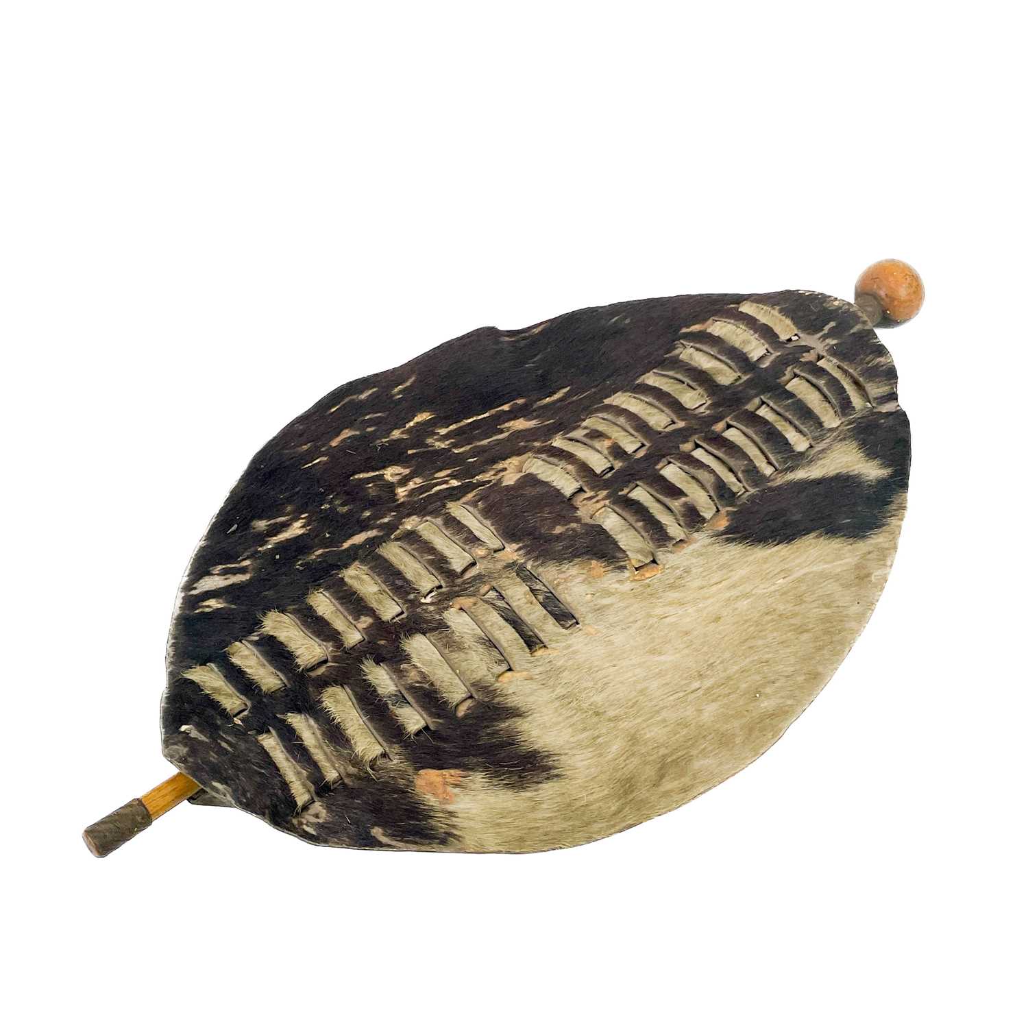 An African hide shield and knobkerrie. - Image 17 of 17