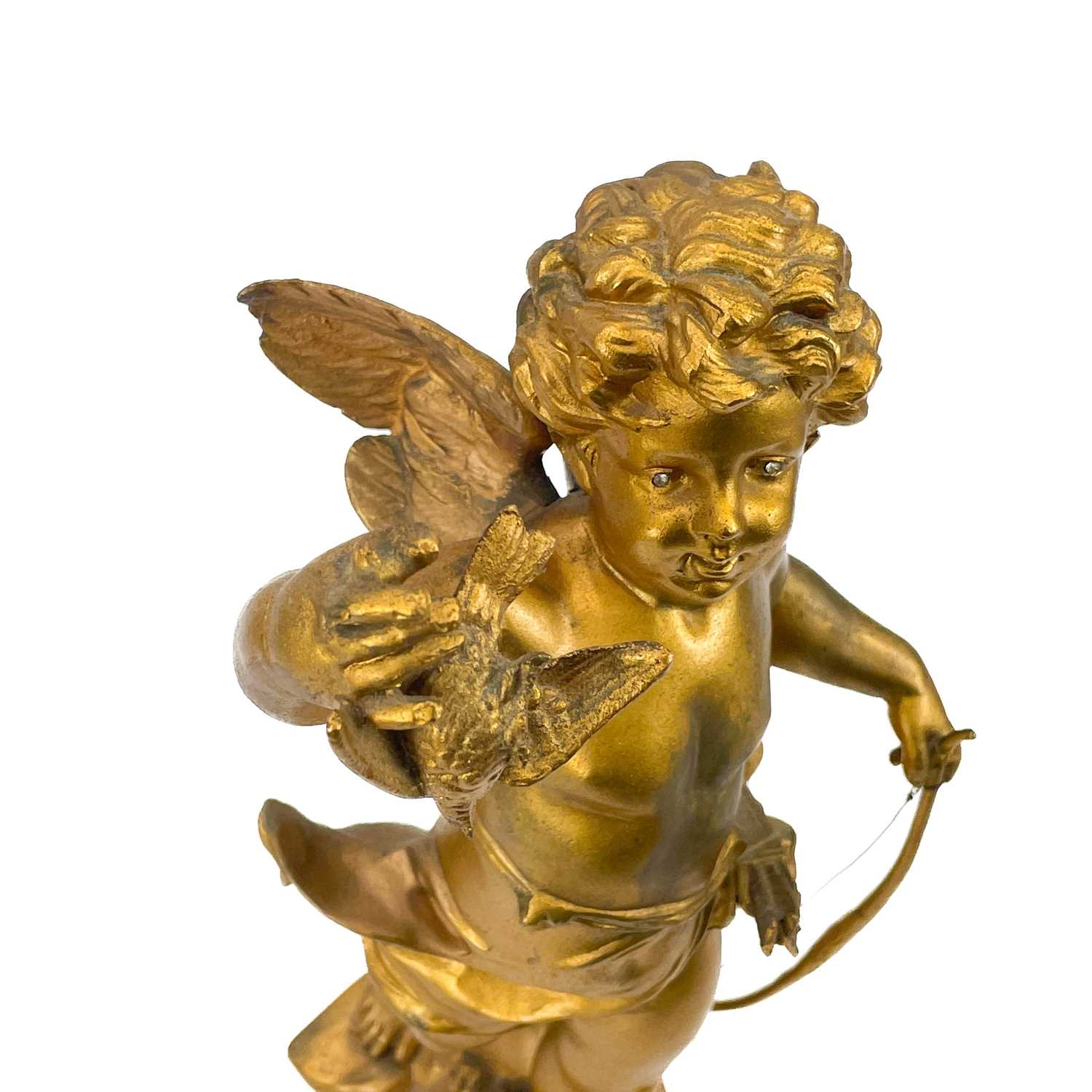 A French spelter figure of Cupid. - Image 12 of 13