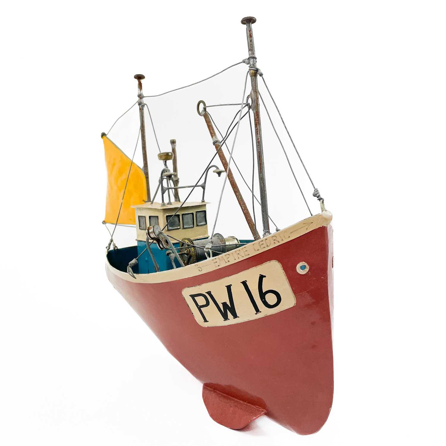 Michael J KING Empire Cedric, a painted tin model fishing boat. - Image 2 of 5