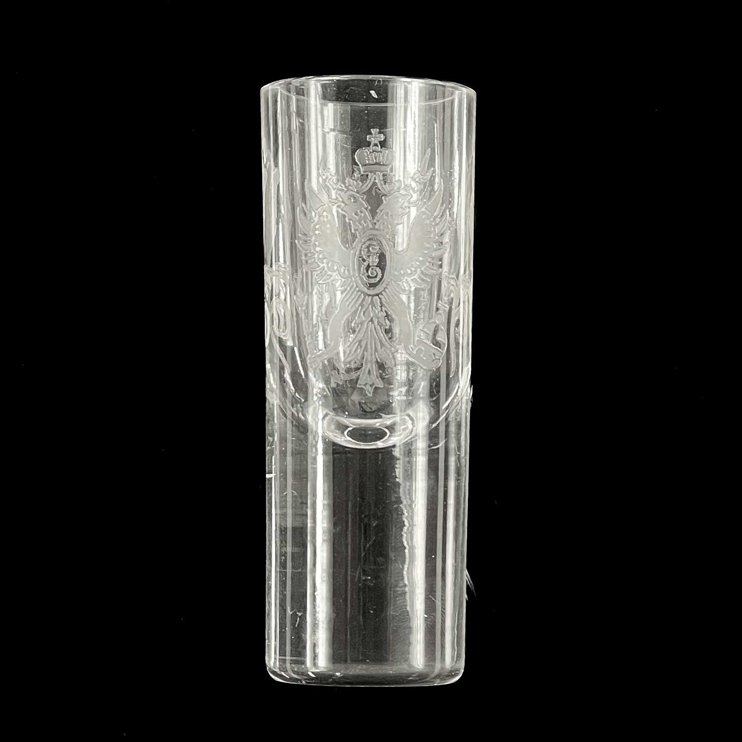 A set of six Russian imperial cylindrical vodka glasses. - Image 4 of 9