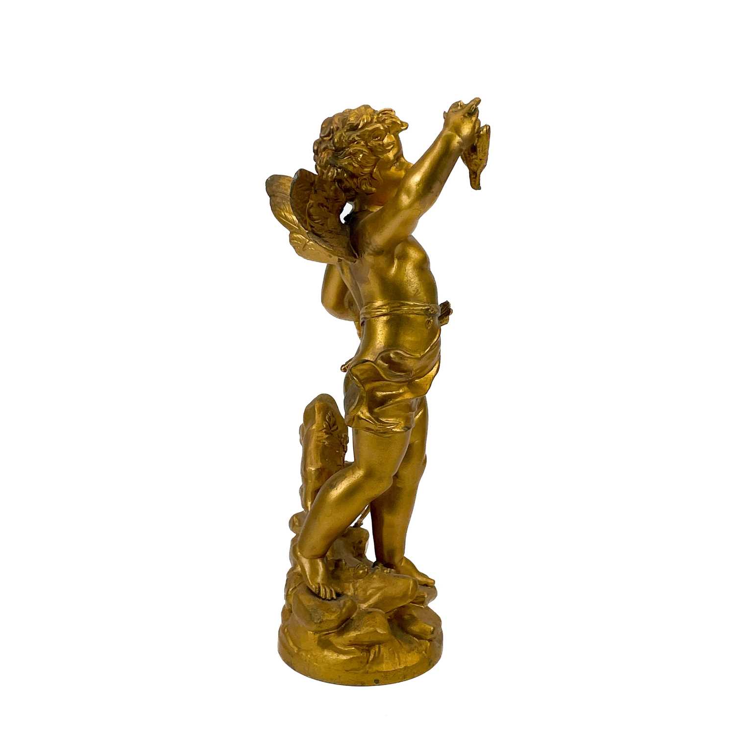 A French spelter figure of Cupid. - Image 7 of 13