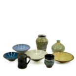 A collection of Roy Mclnnes studio pottery (1960). A collection of studio pottery.