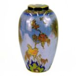 A Carlton Ware Bird of Paradise and Tree pattern vase.