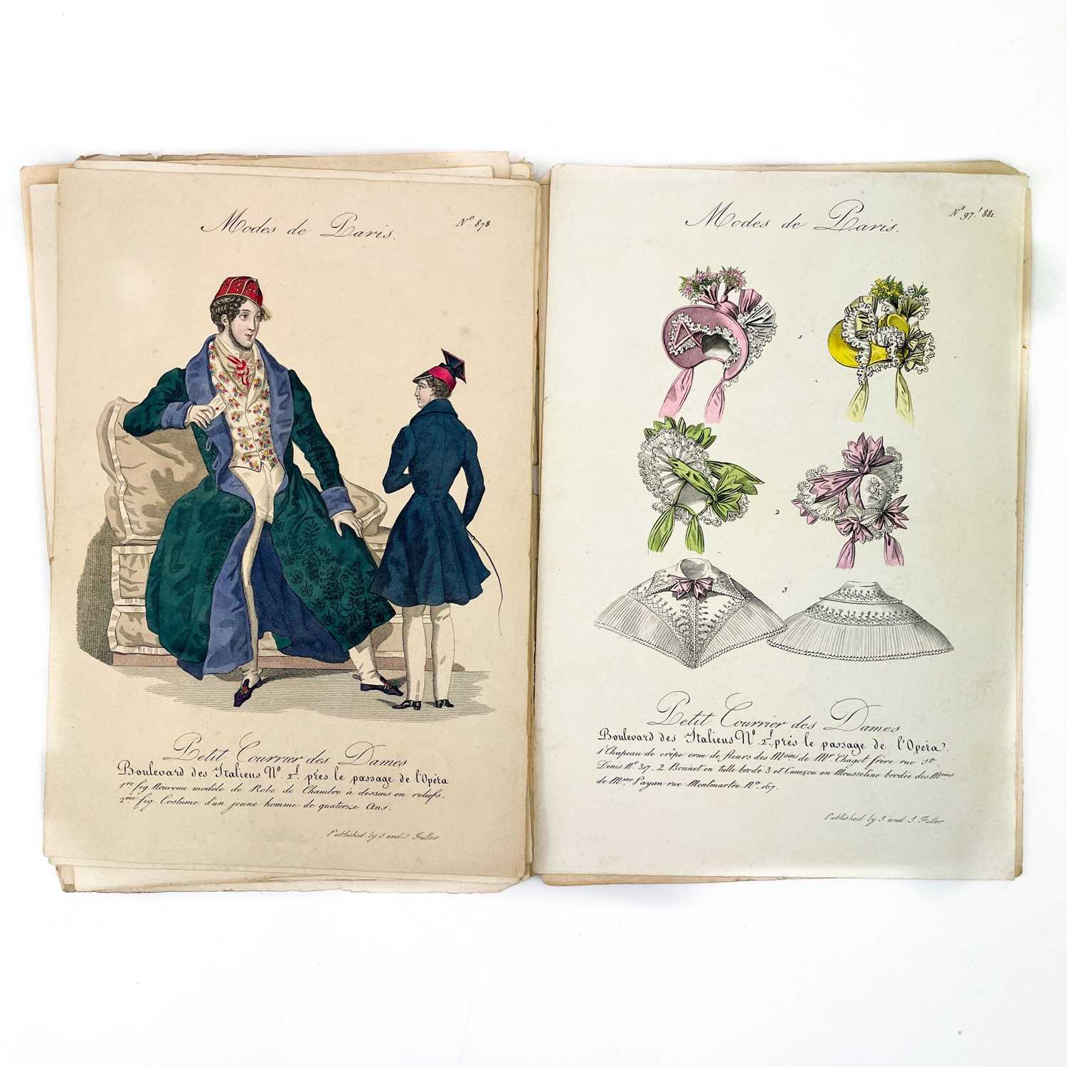 15 French hand coloured fashion plates by S & J Fuller. - Image 3 of 5