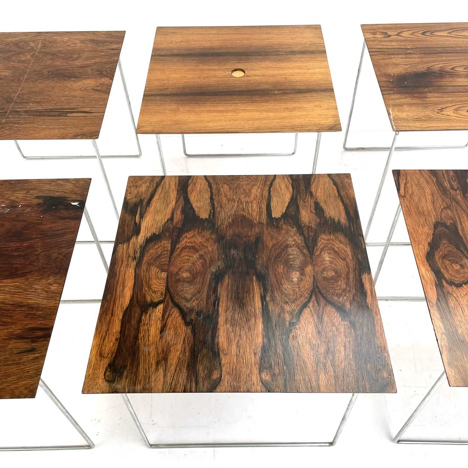 A Danish rosewood cube table nest set by G P Farum. - Image 2 of 14