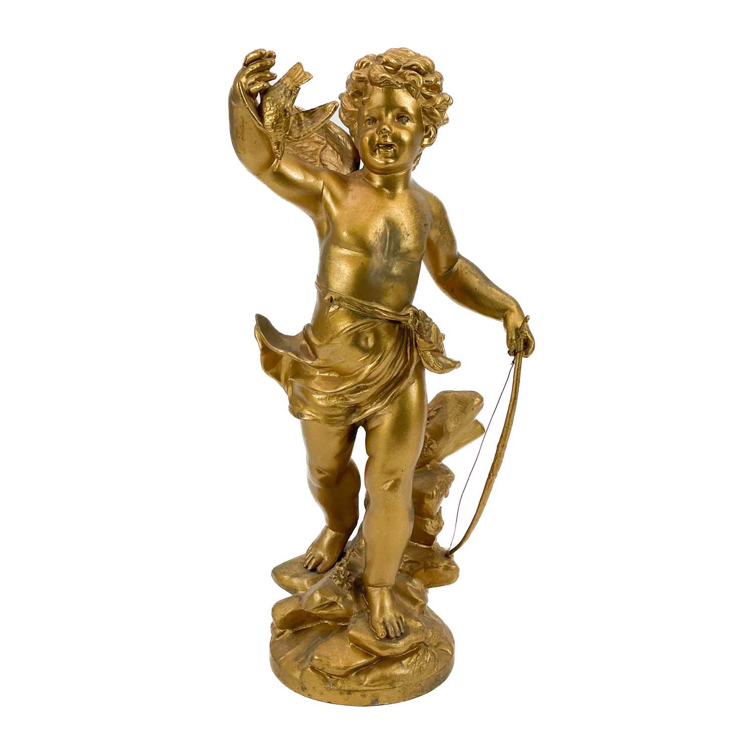 A French spelter figure of Cupid. - Image 2 of 13