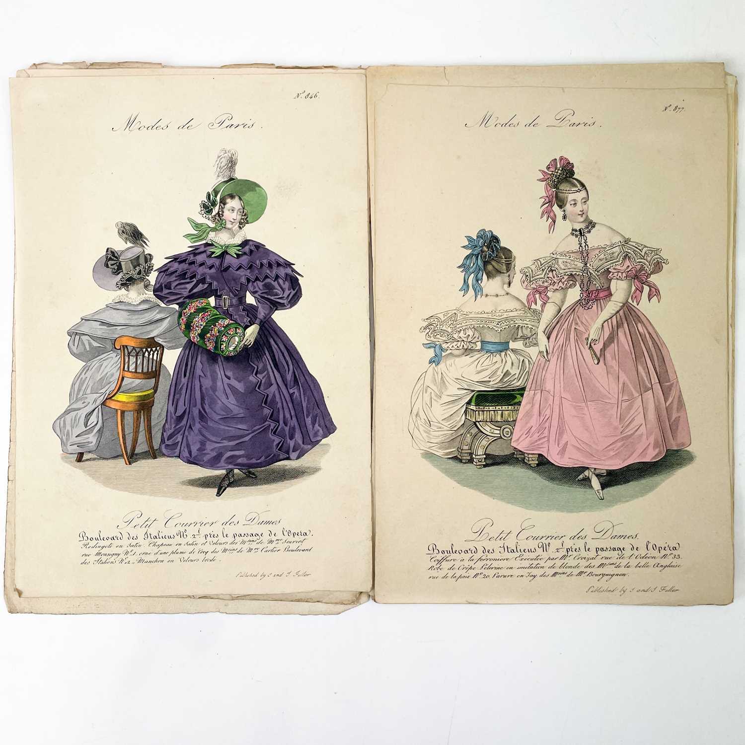 15 French hand coloured fashion plates by S & J Fuller. - Image 2 of 5