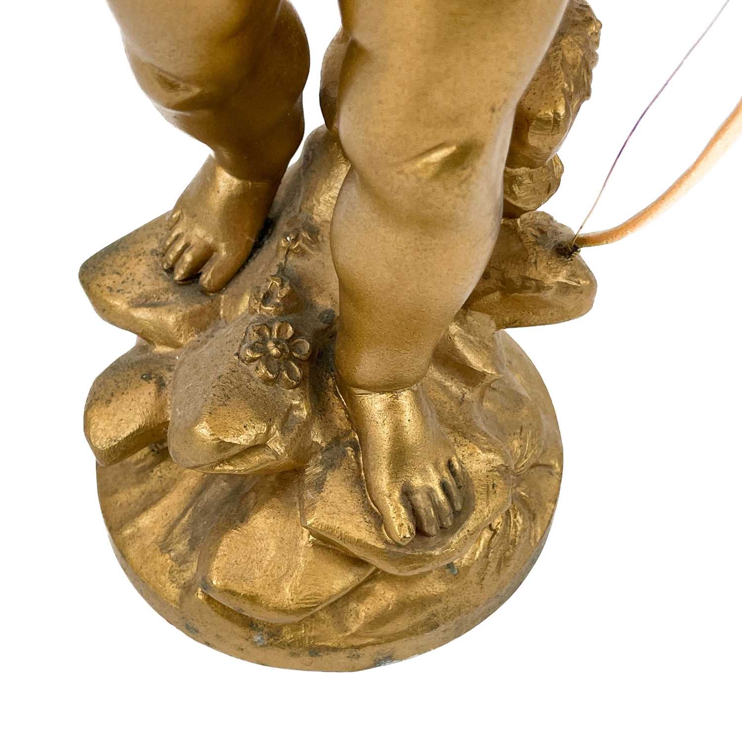 A French spelter figure of Cupid. - Image 4 of 13