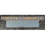 County of Cornwall - Replica Steam Engine Name Plate - Cornish Interest.
