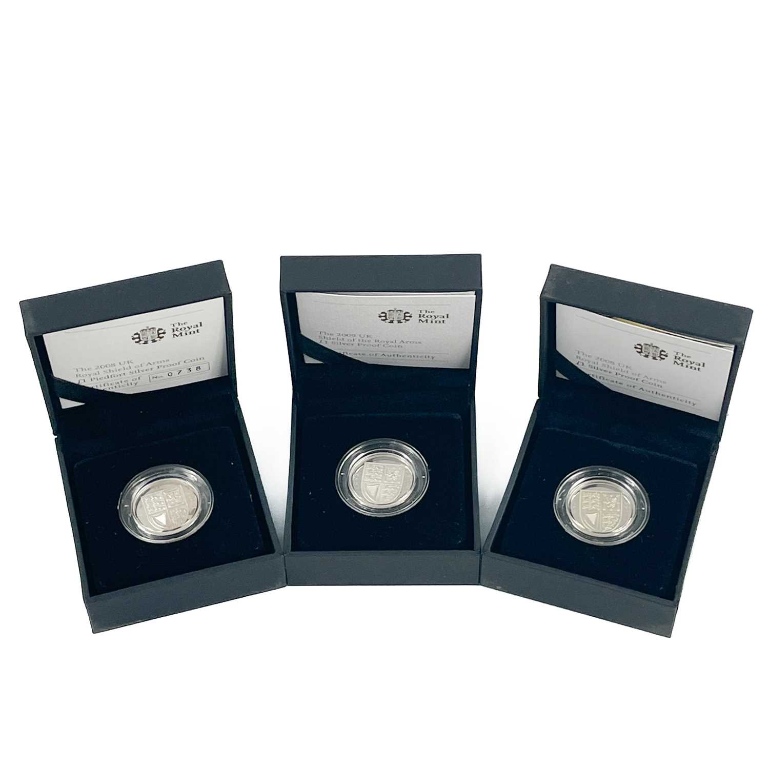 UK Silver Proof £1 Coins 2006 to 2009 (8 coins) in Royal Mint Coin Cases. - Image 3 of 8
