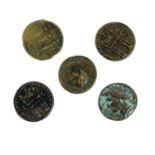 Large Roman bronze coins x5