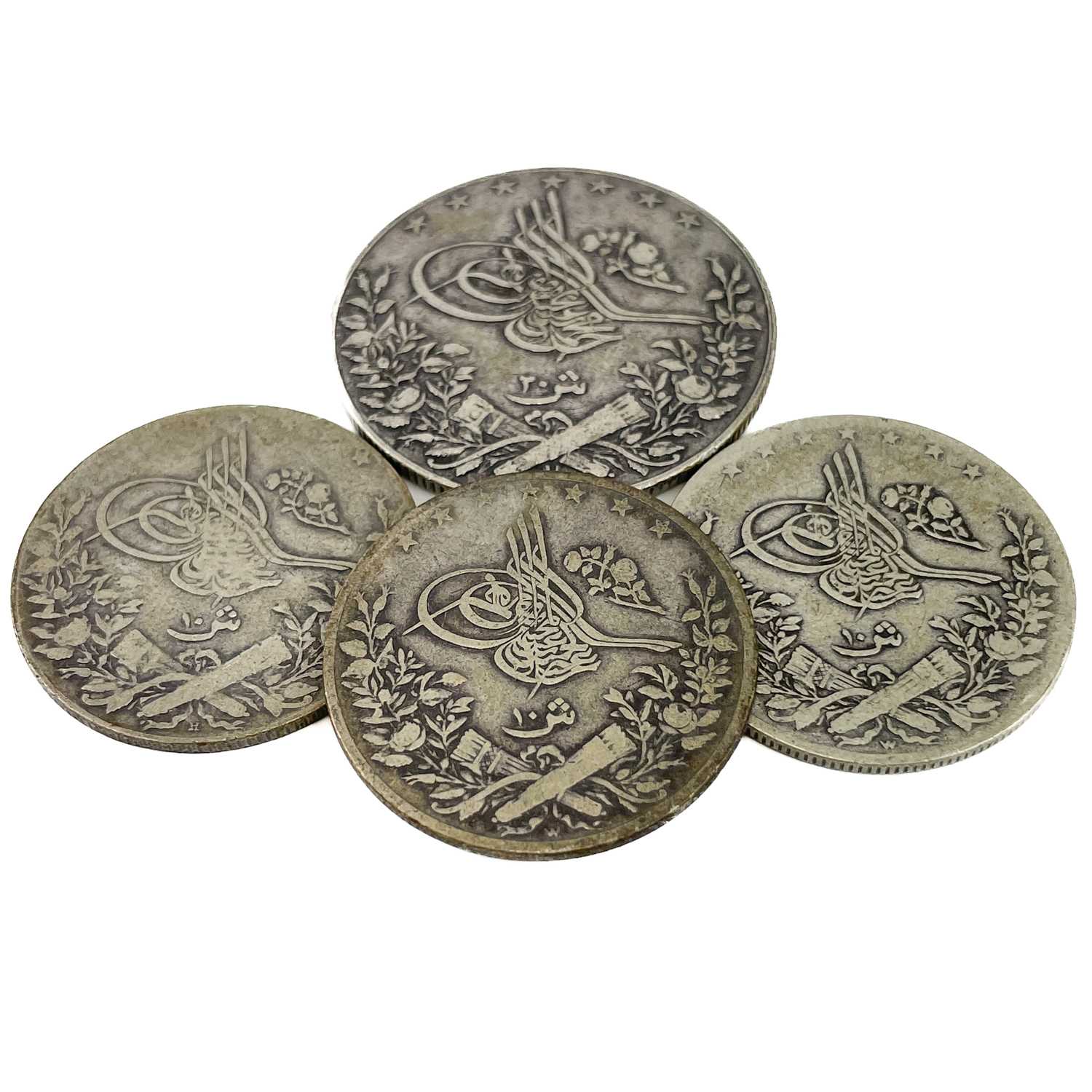Late 19th/Early 20th Century Egypt Silver Coinage. - Image 3 of 5