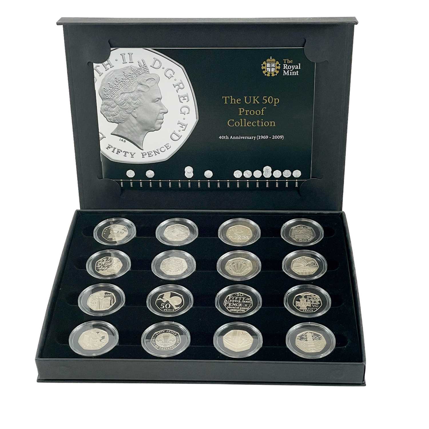 UK 50 pence proof collection - 40th anniversary 1969 to 2009. - Image 7 of 9