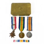 Medals-Mons Star Trio and Princess Mary Gift Tin.