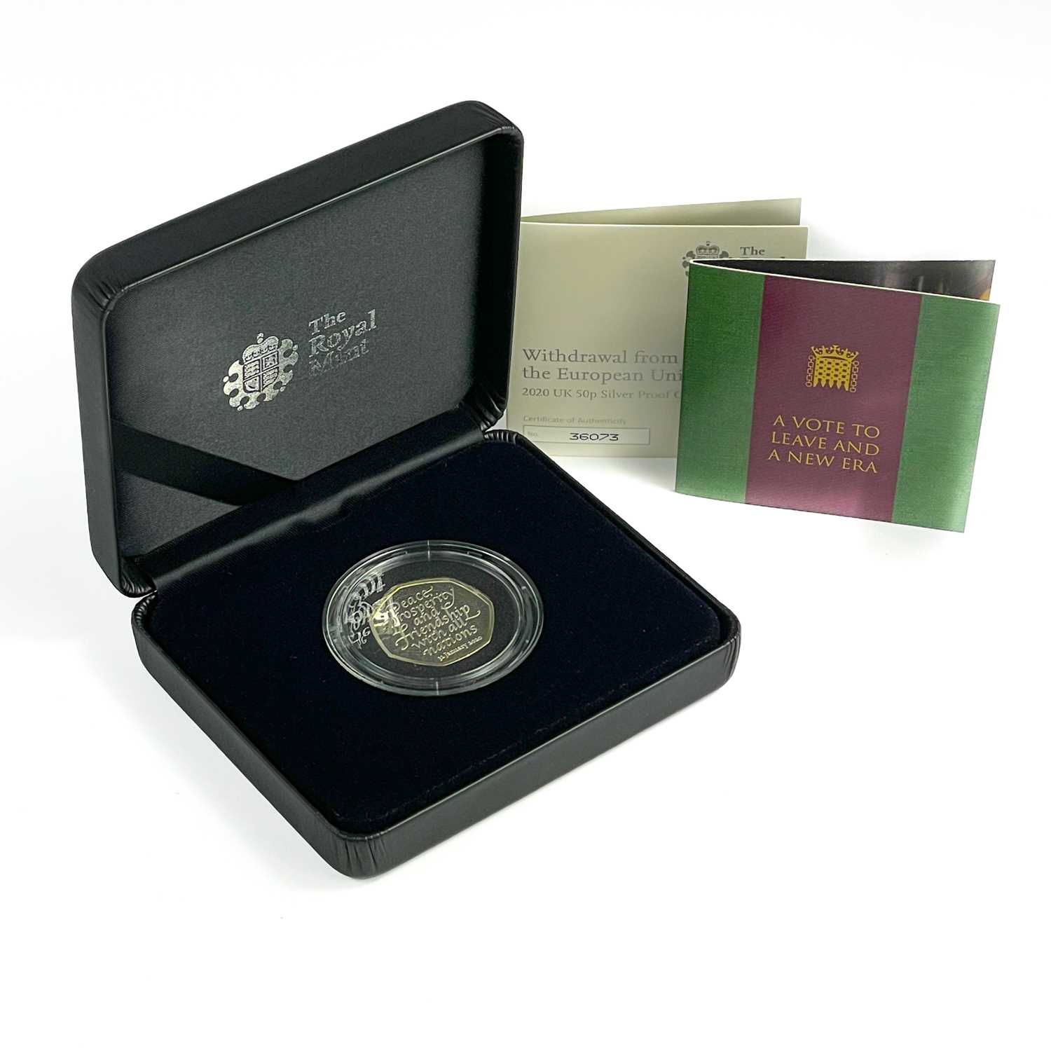 UK 2020 to 2021 50 pence silver proof coins in Royal Mint packaging (x3). - Image 6 of 8