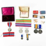Medals - World War One/Two Group of 4 Medals Plus 2 Miniatures plus an Imperial Service Medal.