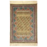 An exceptionally fine and rare Hereke silk rug.