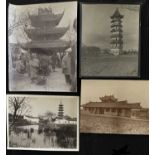 A collection of early 20th century photographs, depicting life in China.