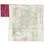 An Early 20th century folding map. 'Country between Kiangyin & Hangchow'.