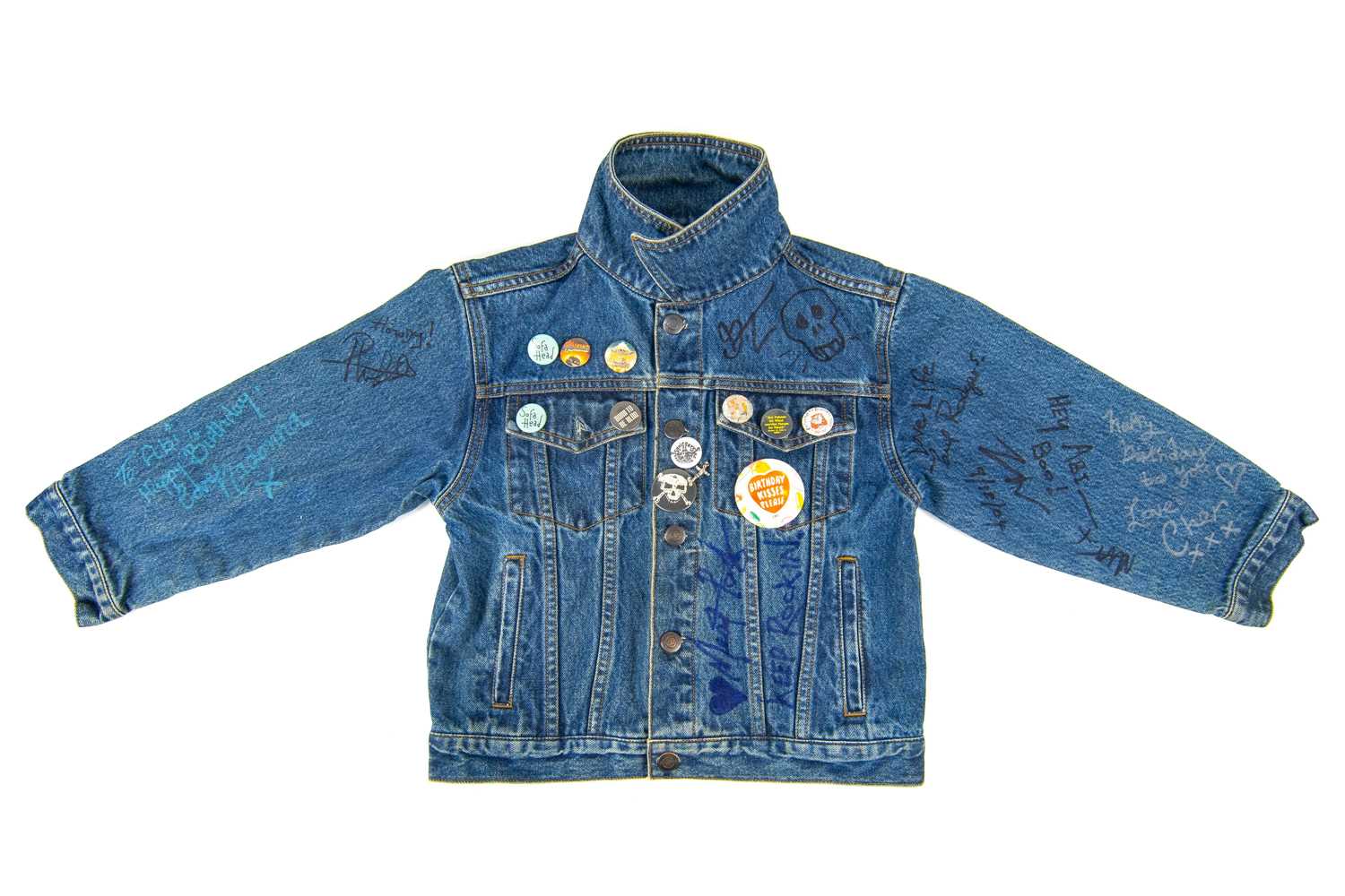 An extensively signed 'Hard Rock Cafe' Las Vegas, denim jacket.