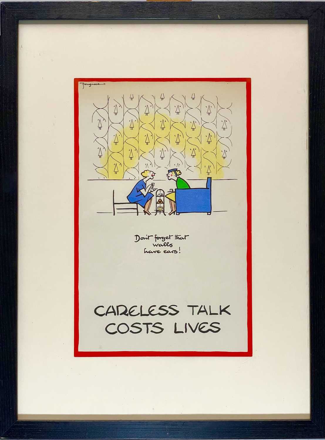 FOUGASSE (1887-1965) Careless Talk Costs Lives - Image 2 of 3