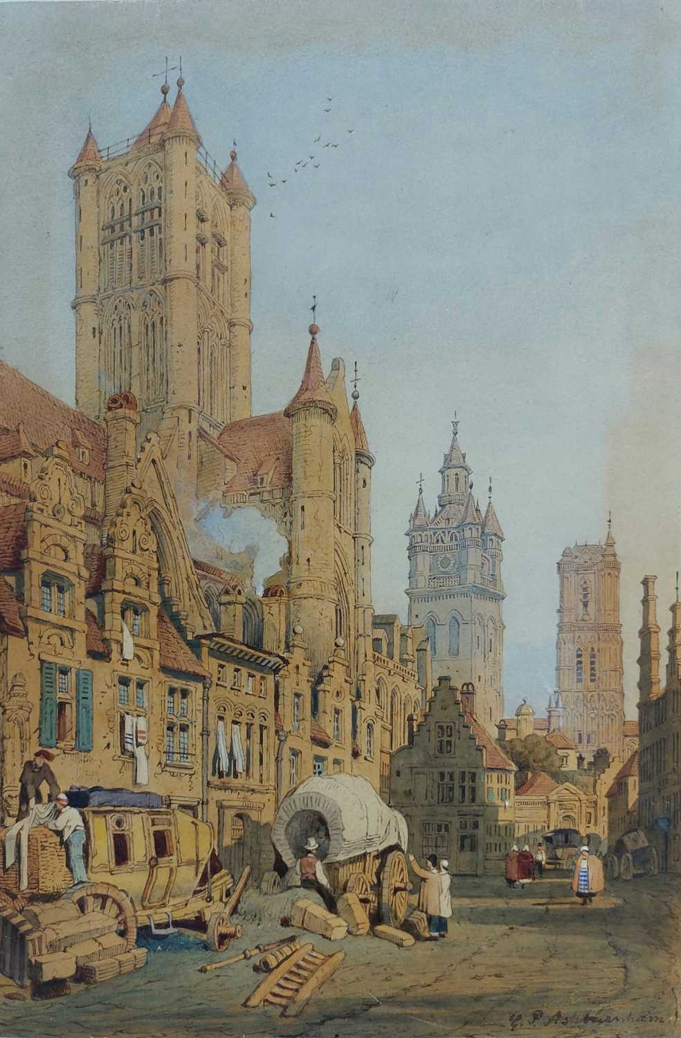 George Percy ASHBURNHAM (c.1815-1886) Street Scene