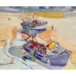 Michael SOFRONIOU (1957, Camberwell School) Fishing boats at St Ives