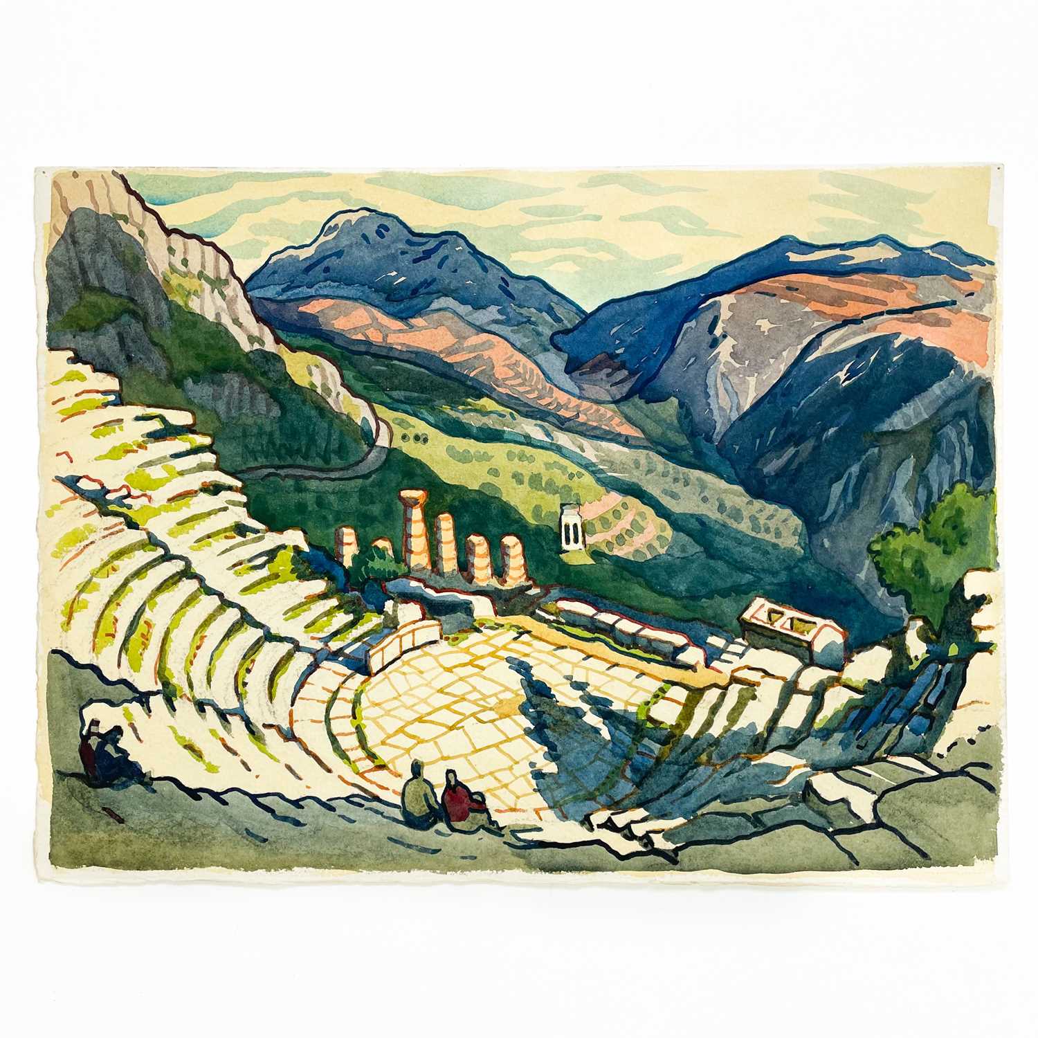 Clare WHITE (1903-1997) Delphi Theatre, Greece - Image 3 of 3