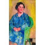 Rosina ROGERS (1918-2011) Lady in Blue Dress