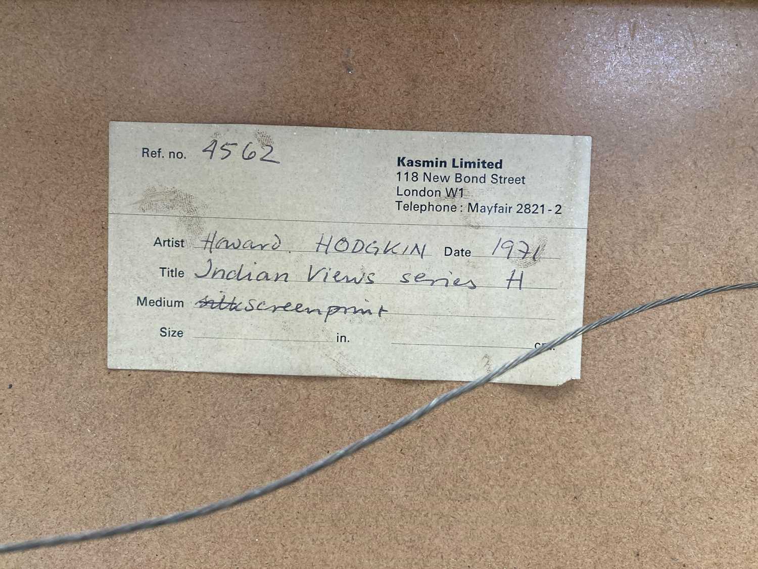 Howard HODGKIN (1932-2017) Indian View H, 1971 - Image 10 of 10