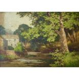 Arthur WHITE (1865-1953) Woodland cottage