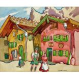 Clare WHITE (1903-1997) Walking out, Grindelwald Switzerland