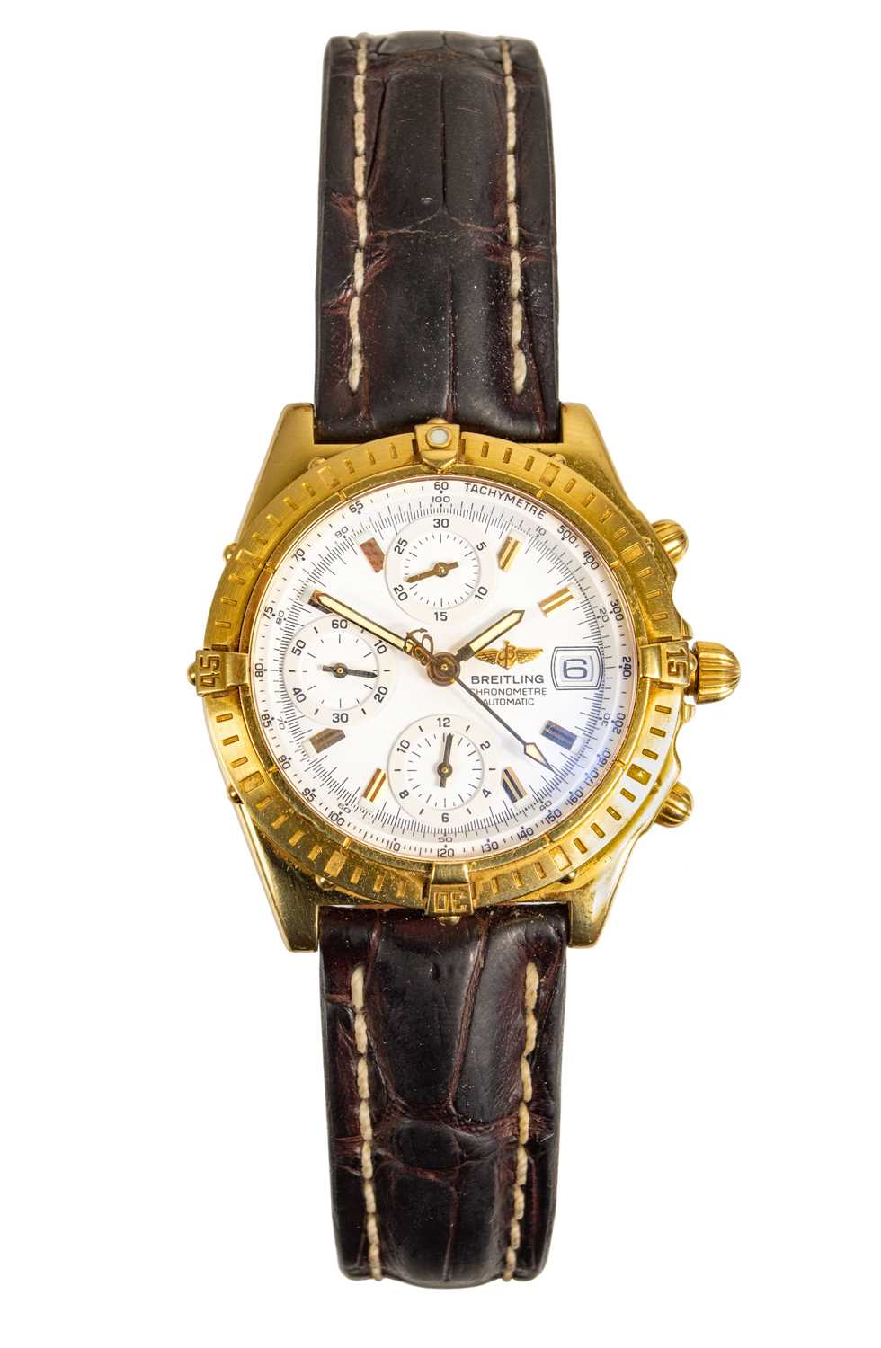 Breitling - An 18ct Chronomat automatic chronograph gentleman's wristwatch.