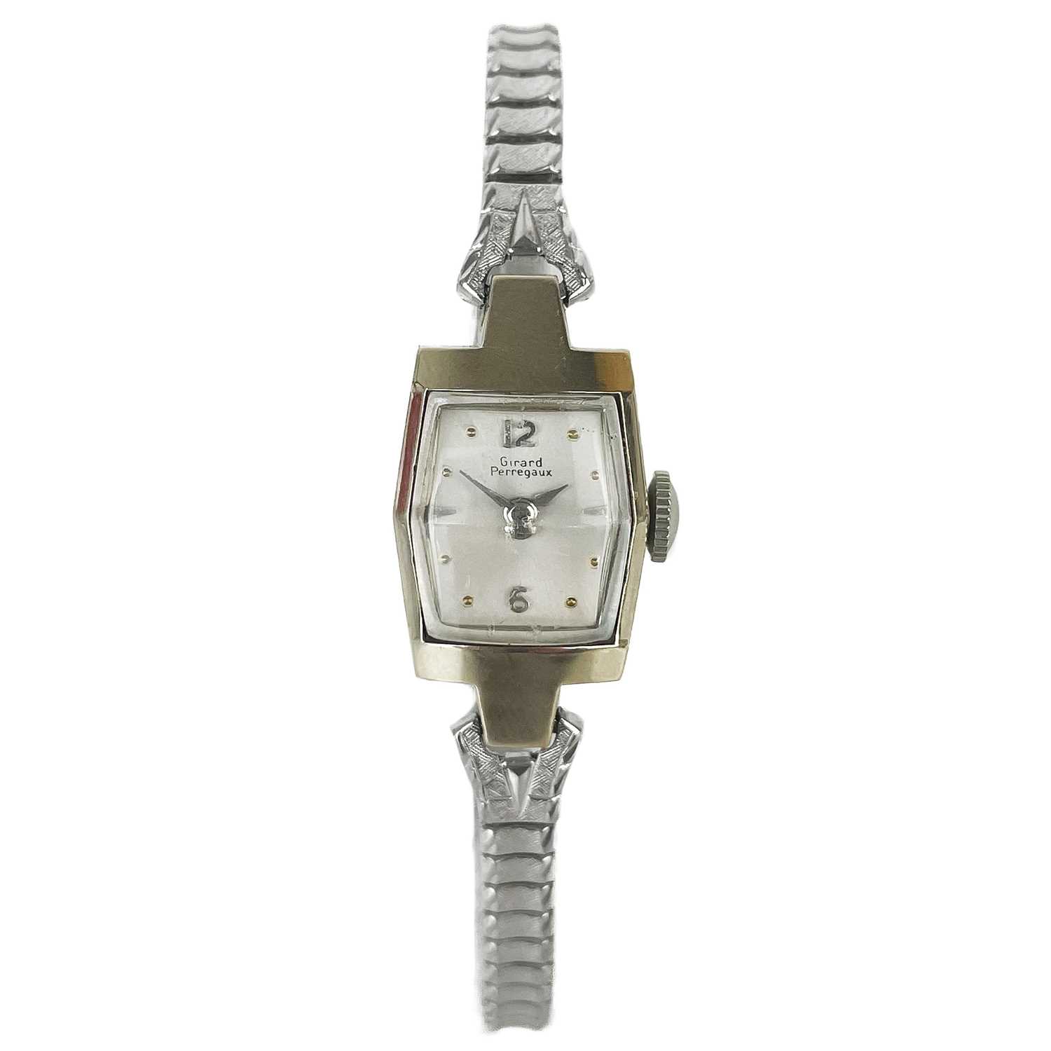 A Girard Perregaux 14ct white gold cased lady's manual wind cocktail wristwatch.