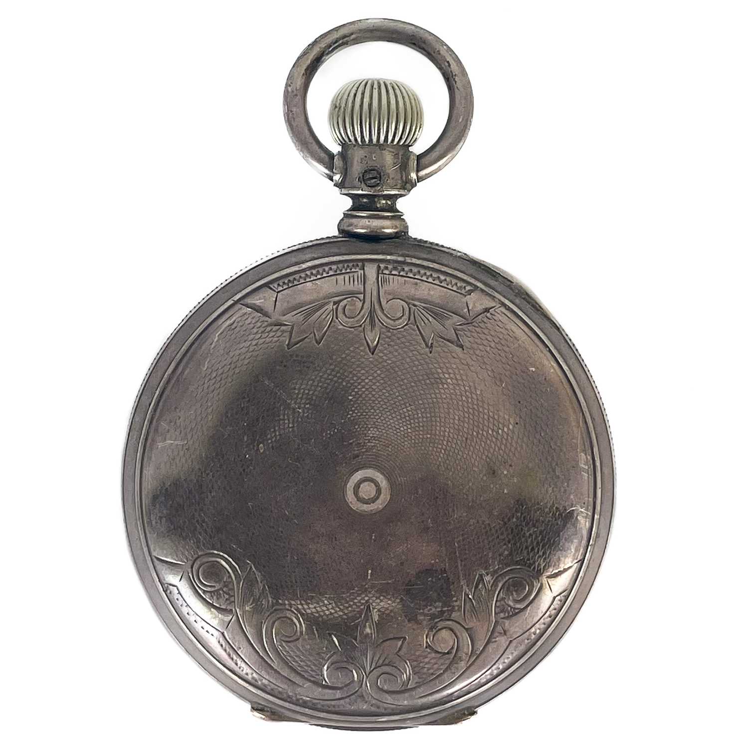 A Waltham sterling silver cased large full hunter crown wind pocket watch. - Image 4 of 5