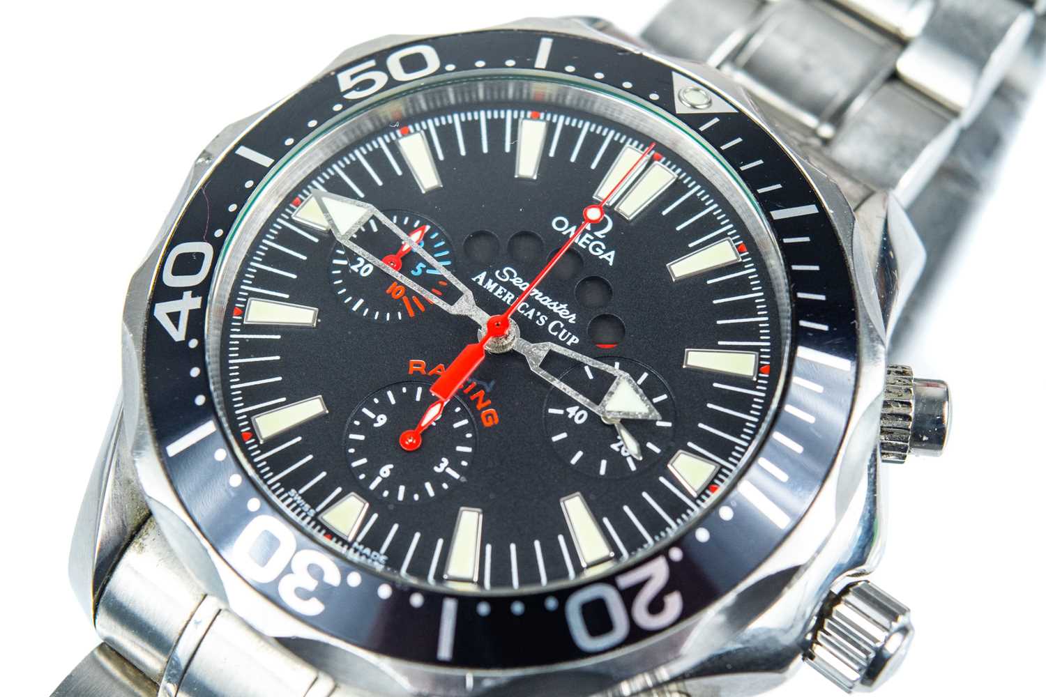 An Omega Seamaster America's cup RACING automatic chronometer stainless steel bracelet wristwatch. - Image 2 of 11