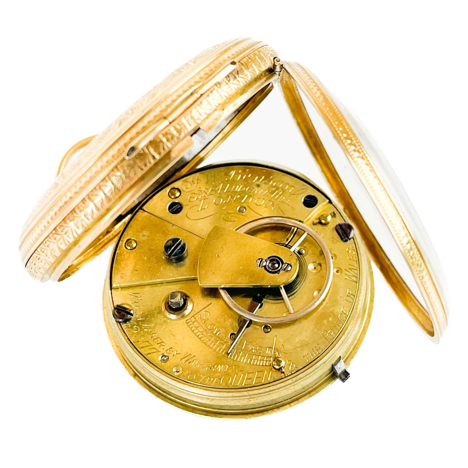 A Victorian 18ct gold lady's full hunter key wind pocket watch by J. W. Benson. - Image 2 of 3