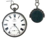 A Victorian military issue silver cased fusee lever pocket watch by Pennington London.