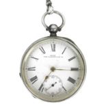 A Waltham silver open face key wind pocket watch.