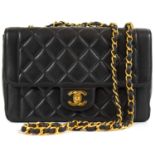 A Chanel black quilted lambskin medium classic single flap bag.