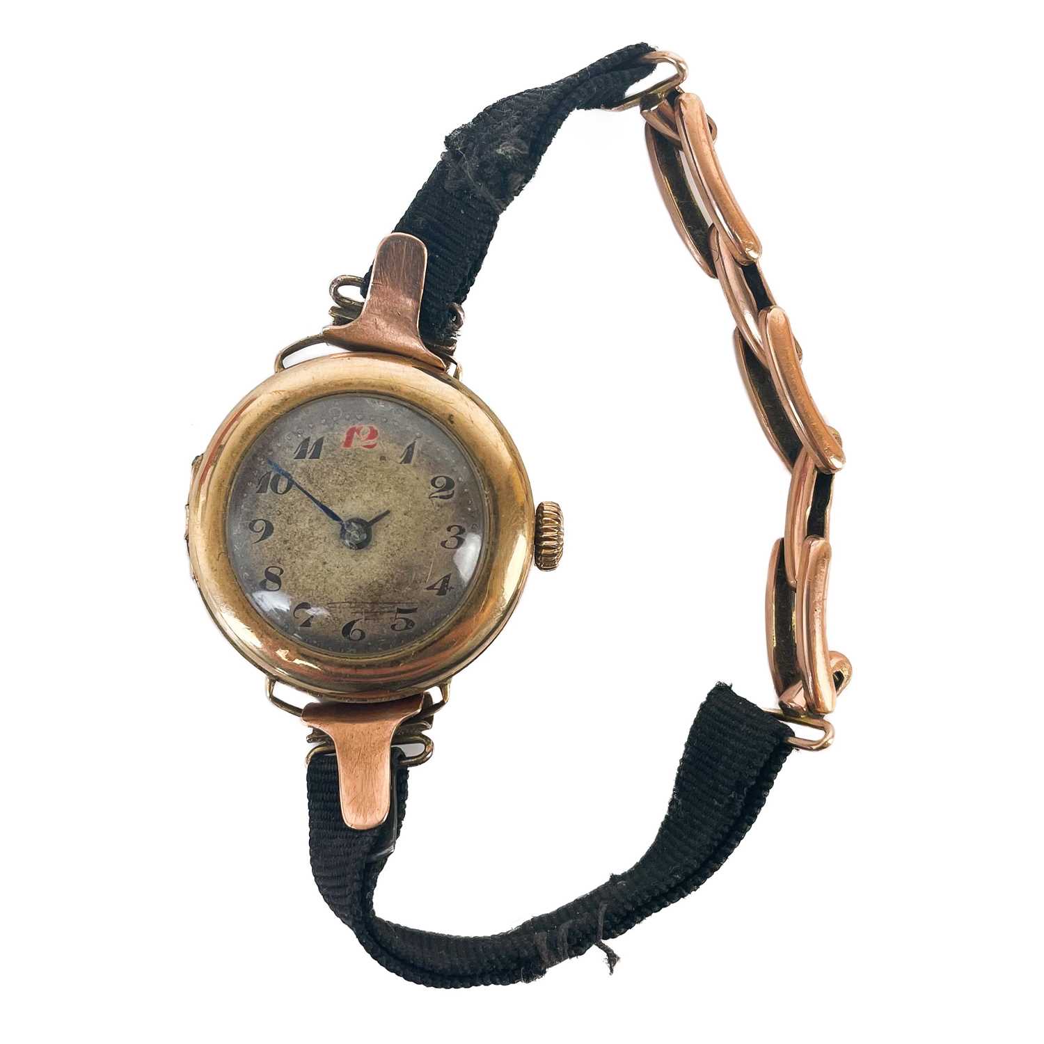 An early 20th century 9ct rose gold lady's manual wind wrist watch. - Image 2 of 4